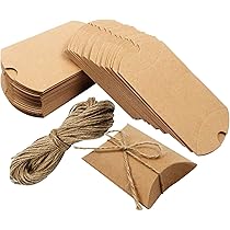 Amazon | Kisata ギフトボックス ラッピング 箱 50個 麻ひも付き