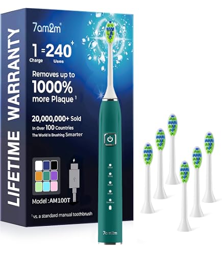 電動歯ブラシ ブラシヘッド6個付き Amazon.co.jp: 歯ブラシヘッド交換用 7am2m AM102/AM105 ソニック電動