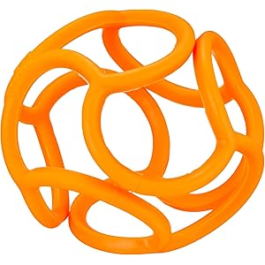 ボリィ はじめてボール 歯がため にぎって かじって ひっぱって 安心素材 オレンジ