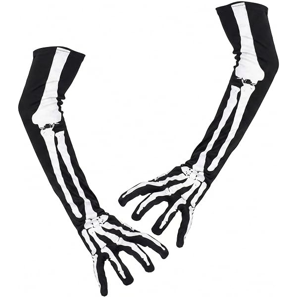 Amazon.co.jp: [LONTG] スカル手袋 ハロウィン仮装用 骸骨手袋
