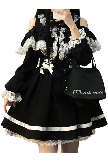 Amazon | [ROJITA] ロジータ ビジューリボン付き 肩開きヨークフリル 