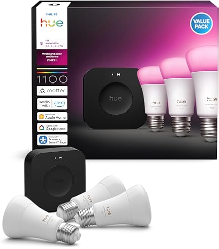 Amazon | Philips Hue スマート電球 E26 60W フルカラー スターター