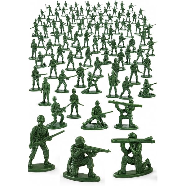 Amazon.co.jp: TimMee Plastic Army Men - OD Green vs Tan 100pc Toy