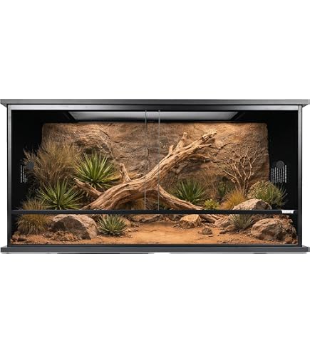 Amazon | Zoo Med ReptiBreeze LED Lights Deluxe Black Screen Cage