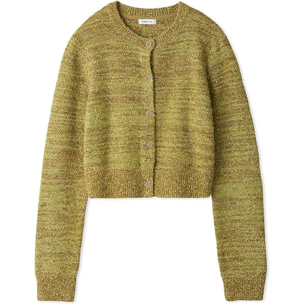 Amazon | [フレイ アイディー] リンクスクロップドニットカーディガン