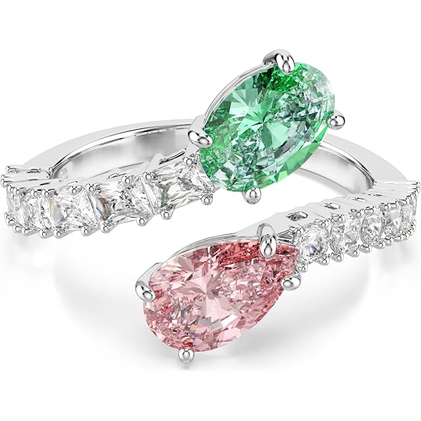 週末値下げ★green、スワロフスキー、リング、２つセット 作家作品 Amazon | SWAROVSKI スワロフスキー マトリックス カクテルリング