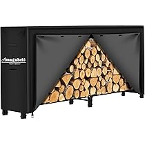 Foyer Exterieur AMAGABELI GARDEN HOME 8ft Outdoor Firewood Rack