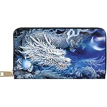 Amazon.co.jp: 財布 白龍 龍神 長財布 レザー ながざいふ 小銭
