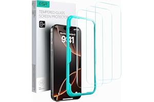 ESR 3 Pack for iPhone 17/iPhone 16 Pro Screen Protector, 9H Hardness, Military Grade Shatterproof, Full Coverage Tempered Glass Film with Easy Installation Tool, HD Clear, Scratch Resistant