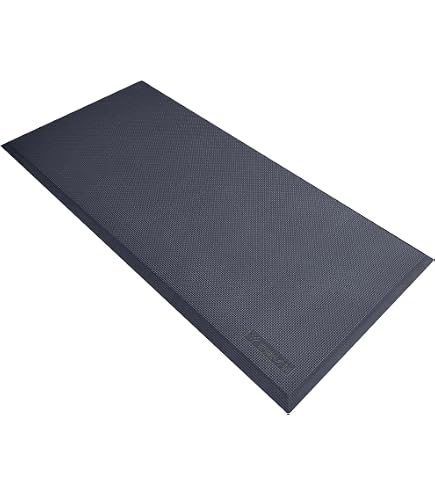 Amazon | 八幡ねじ 疲労軽減マット 縞鋼板 ブラック 900X450 1枚入り 
