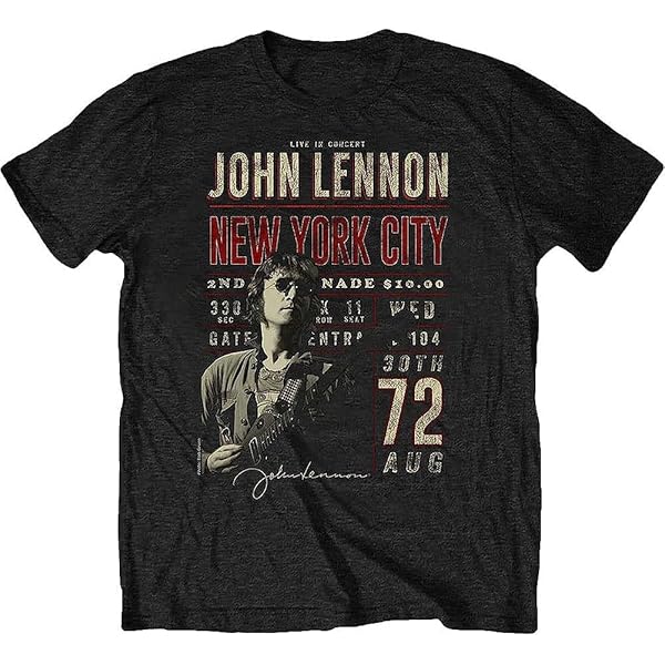 【6beauty&youth】ジョンレノンTシャツMサイズ美品 Amazon | [ジョン レノン] T Shirt 新しい York City B&W Logo