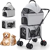 ペットカート　２ウェイ　猫、小型犬 Amazon.co.jp: OXSITO ペットカート 2段式 分離型 多頭飼い対応