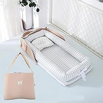 ベージュ ベビーベッド 軽量 折りたたみ Amazon.co.jp: 【保育士が監修】ベッドインベッド 携帯型 ベビーベッド