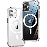 【 超強磁性MagSafe · エアバッグ 】 ONES HD超透明 iPhone12mini ハードケース 米軍MIL規格 超耐衝撃 【 高靭性強化PC保護板 ✚ 高弾性衝撃吸収·シリコンバンパー 】『 レンズ保護 · 画面保護 』Qiワイヤレス充