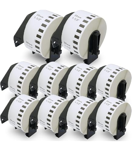 Amazon.co.jp: BETCKEY 互換の 多目的ラベル 感熱紙 Brother用