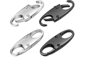 Milifox Anti Theft Zipper Clip Lock Theft Deterrent for Travel Luggage Backpack Purse (4 Pcs, 2 Black and 2 Silver)