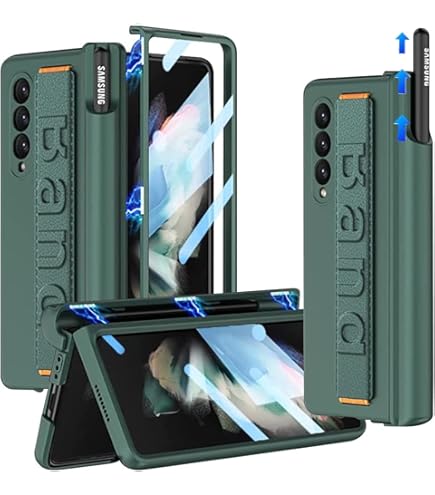 【色:スタイラス-緑】Galaxy Z Fold3 / W22携帯360度の完全 Amazon.co.jp: Galaxy Z Fold3 / W22携帯360度の完全な保護