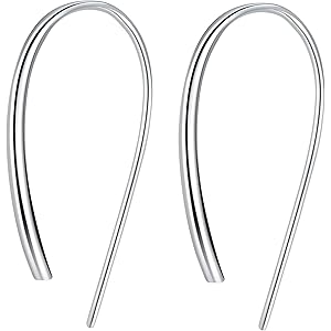 ピアス レディース 金属アレルギー対応 ファッションなU型ピアス S925 純銀製 シンプルな線ピアス プラチナ 仕上げ…