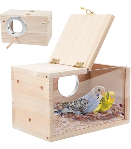 Amazon.co.jp: Asdays 巣箱 インコ 鳥の巣 繁殖ボックス 繁殖箱 鳥かご