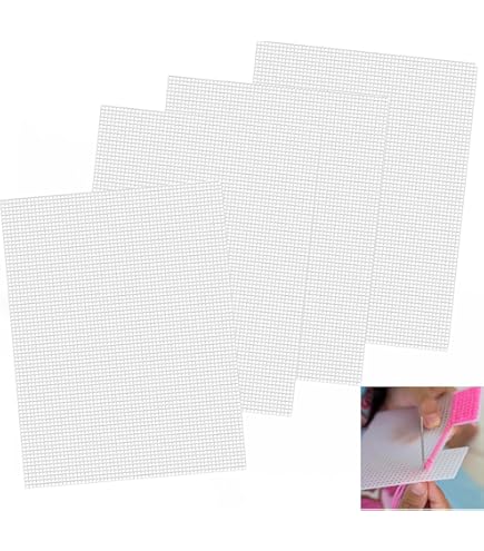 6 Sheets White Eyelet Mesh Sheets Flexible Craft Blank Mat For - View #4