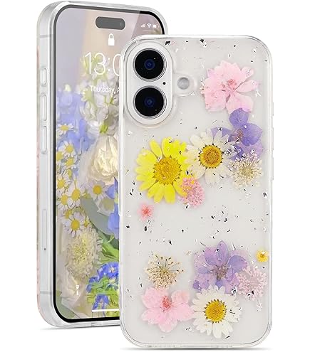 Amazon.co.jp: ZTOFERA iPhone 16 用花柄 クリアケース いphone16