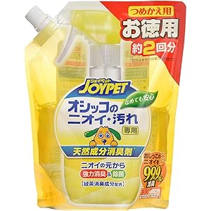 JOYPET(ジョイペット) 天然消臭剤オシッコのニオイ・汚れ専用詰替ジャンボパック450ml