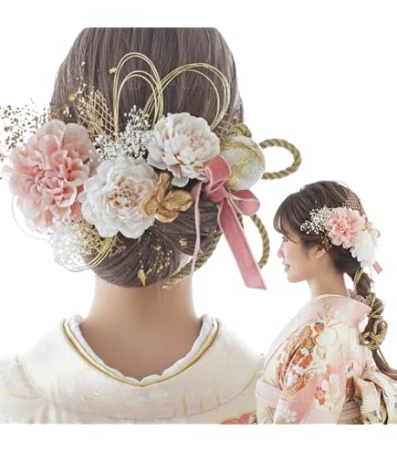 Amazon.co.jp: [LALALA beauty flowers] 髪飾り 成人式 振袖 二十歳の