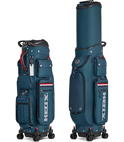 Amazon | HELIX ゴルフバッグ：全面ハードシェル素材、ロック機能付き4