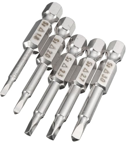 QIHE-Yakamoz 10pcs 1/4-Inch Shank Long Magnetic Square Head Screwdriver Bit Set Sq2 Square Driver Bits Power Tools 5 9 Inch Length