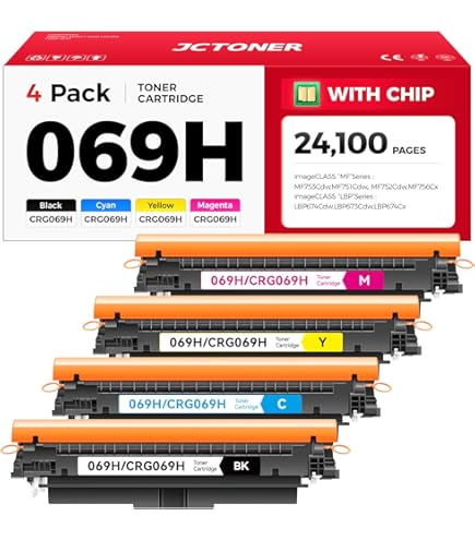 Amazon.co.jp: 069H ブラックトナーカートリッジ 大容量チップ付き
