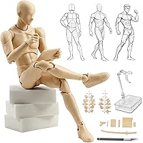 Amazon | CHALAN デッサン人形 漫画 30個関節可動 デッサンモデル