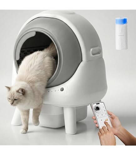 Amazon | 猫 トイレ 自動 猫 自動トイレ 「体重モニター付き・大容量9L