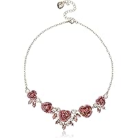 Betsey Johnson Glitter Rose Necklace Rose