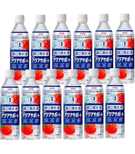 Amazon.co.jp: アクアサポート 500ml りんご風味(無果汁)明治 【経口