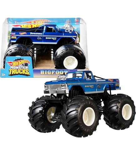 Hot Wheels Monster Jam Grave Digger Die-Cast Vehicle, 1:24 Scale