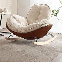 美品★リクライニング／ロッキングチェア ブラウン Amazon｜ロッキングチェア リクライニングチェア 200kg耐荷重