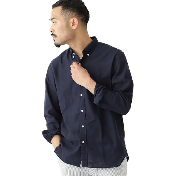 Amazon.co.jp: [ビームスプラス] L/Sシャツ B.D. Classic-fit Linen