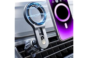 LISEN for MagSafe Car Mount, 2026 Magnetic Phone Holder Car [360° Adjustable No Block Air Vent] Car Phone Holder Strong Magnet, Easily Install Fit for iPhone 17e 17 Pro Max Air 16 15 14, Pixel 10 Pro