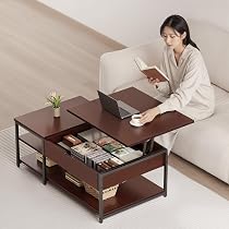 Amazon.co.jp: YeTom ローテーブル 昇降式 一人暮らしリビングテーブル