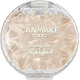 キャンメイク クリーム むにゅっとハイライター 01 ムーンライトジェム 3.8g 生レアハイライター 密着 サラサラ ホワイトベージュ 1