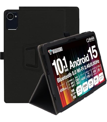 AndroidタブレットTE10D2M64-V1B、保護カバー付き LUCA Tablet TE10D1M64-KV1H/KV1P/KV1W/TE10D2M64-V1B ケース