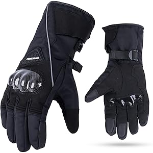 冬用バイクグローブ |3Mシンサレート| バイク グローブ 冬 -5℃まで対応 カーボンプロテクター 防寒 保温 軽量…