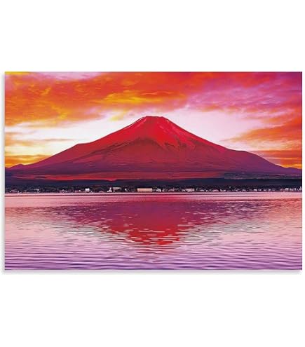 Amazon.co.jp: 伊藤渓山 日本画額F6 (黒) 13302・金富士 : ホーム