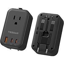 Amazon.co.jp: TESSAN 海外用変換プラグ 全世界対応 超薄型旅行用