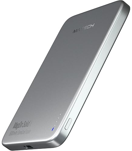 Amazon | MATECH モバイルバッテリー マグセーフ 超薄型 小型 軽量