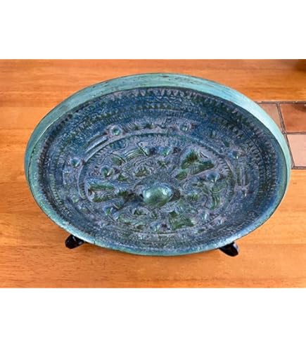 Amazon｜後漢時代 三角縁神人車馬画像鏡復元6.7寸 神鏡 白銅鏡 青銅器