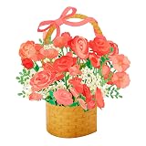 サンリオ メッセージカード レーザーカット赤い花の花かご グリーティングカード 海外輸送可 MU196-3 SANRIO 606243