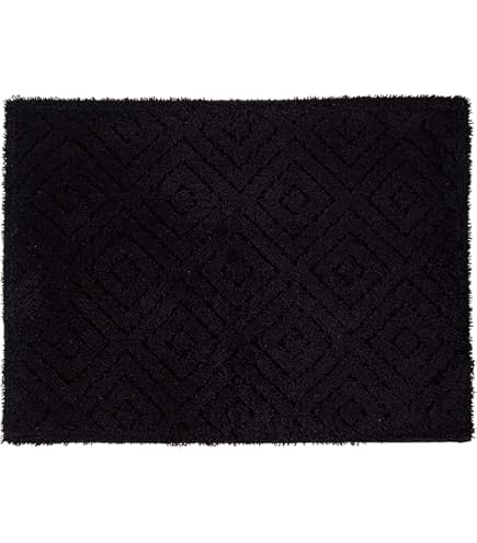 Amazon | [テクラ]バスマット 70X50cm BATH MATS (BLACK(ブラック