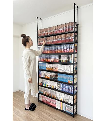 Amazon｜[山善] 突っ張りフリーラック スリム 幅78×奥行25×高さ209