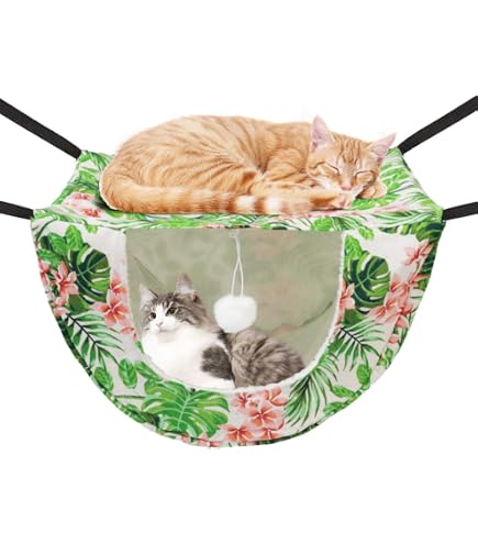 Amazon.co.jp: JSPYFITSキャットケージ ハンモック ボール付き、ダブル